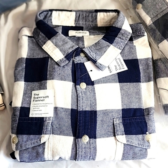 Sonoma Other - Sonoma MENS BIG & TALL flannel shirt 1X 2X NEW WITH TAGS